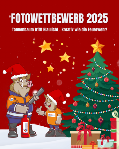 Fotowettbewerb  „Tannenbaum trifft Blaulicht – kreativ wie die Feuerwehr!